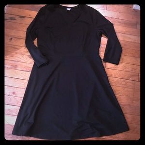 Merona size Large black dress 3/4 sleeve